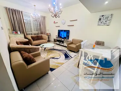 الشارقه الخان برج الروز شقه غرفتين وصاله وحمامين ومطبخ قريب من كورنيش الخان