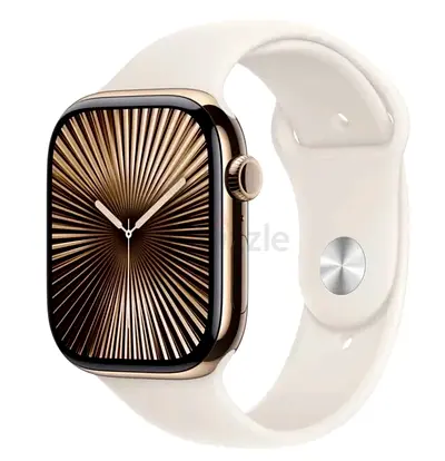 APPLE Watch MWYX3QA/A Series 10 GPS + Cellular 46mm Gold Titanium Case with Starlight