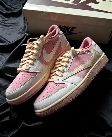 Nike Air Jordan 1 Low Pink/White Women’s Sneakers -