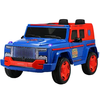 Licensed Electric Rideon Kids Spiderman  12 V SUV Jeep With Rc