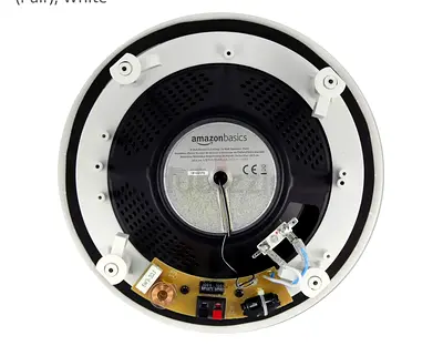 Amazon Basics 8 Round In-Ceiling / In-Wall Speakers (Pair), White