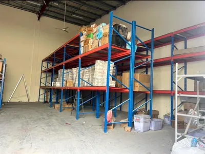 40 Sets of Used Industrial Warehouse Pallet Racking Shelving System - Heavy Duty Including WoodenPly