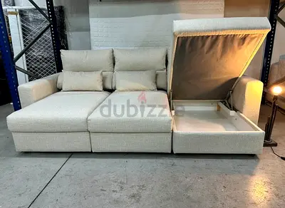 Brand new esklstuna lshape sofa bed beige