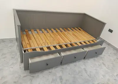 IKEA Hamnes daybed with 3 big storage drawers and 2 IKEA mattresses.