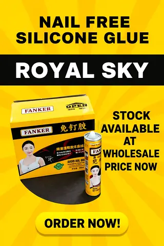 Nail-Free Silicone Glue | Strong Royal Sky Adhesive | No Drilling Needed