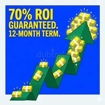 PROFITS PAID WEEKLY. 70% ROI. 12 Month Investment Term. 1.02 Million AED in 12 Months. Guaranteed.