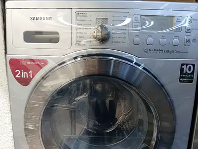 Samsung 8kg washer 5kg dryer combo 2in1 silver colour fully automatic eco bubble