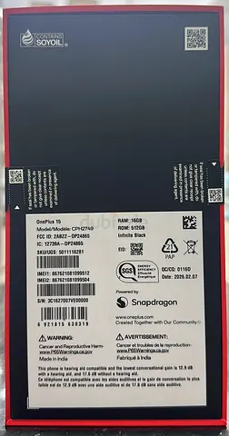 Oneplus 15 16/512 Black USA Version Brand New seal packed