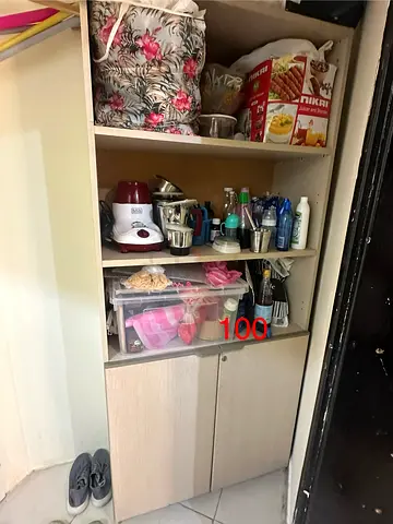 Lightwood Storage Cabinet with Shelves - Good Condition