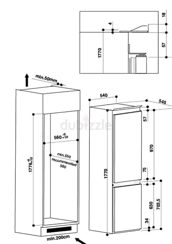 NEW REFRIGERATOR ARISTON BUILT-IN