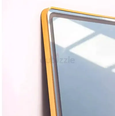Wall Mirror with Slim Wooden Frame - Modern Minimalist led light home centre brand-new, never used