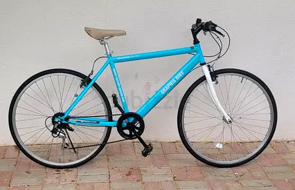 Used Graphis Single-Speed Hybrid Bike - Light Blue, Good Condition
