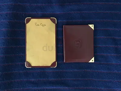 Vintage Pierre Cardin Leather Money-Clip Wallet and Wallet/Notepad Holder SET