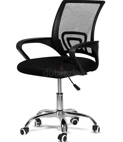 SKY-TOUCH Office Chair Breathable Mesh Computer Chair with Lumbar Support, Height Adjustable Desk C