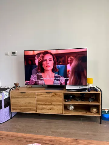 URGENT SALE - Wooden TV Console / Media Table - Light Brown, Excellent Condition