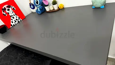 Simple dark grey study/side table in good condition