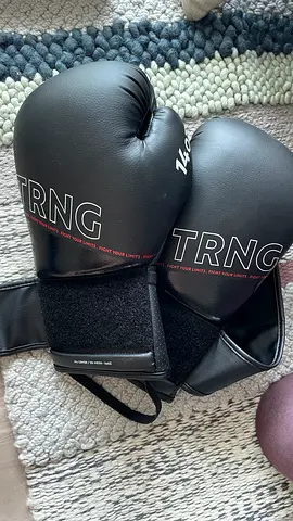 Pair of TRNG Boxing Gloves - Good Condition, Velcro Wrist Support