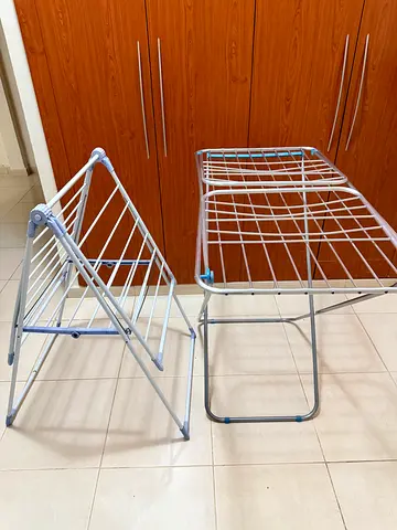 Foldable Clothes Drying Racks – Two Lightweight Metal Racks