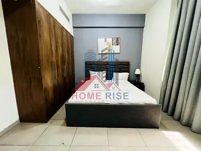Spacious Furnished 1bhk with chiller free | Parking free | 12 cheques | Gym and pool free
