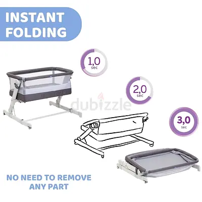 Portable Instant Folding Bedside Bassinet / Co-sleeper