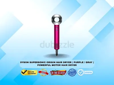 Dyson Supersonic Origin Hair Dryer | Purple / Gray | Powerful Motor Hair Dryer | HD08