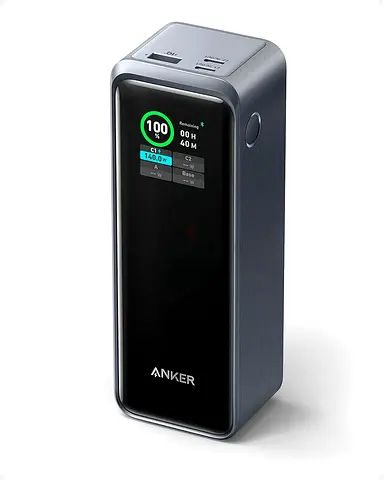 Anker Prime Power Bank, 27,650mAh 3-Port 250W Portable Charger (99.54Wh) Smart App, Smart Digital Di