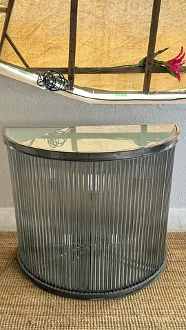 Console Table circular Glass  Metal