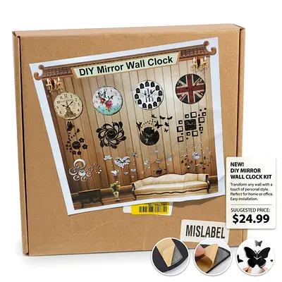 DIY Mirror Wall Clock Kit