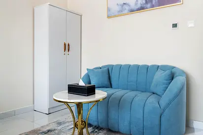 Offer 4600 including bills Spacious Fully Furnished Apartment Pool and Gym free parking