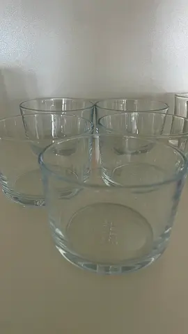Set of 5 Small Glass Bowls — for yogurt, custard, ice cream or mousse. Good Condition
