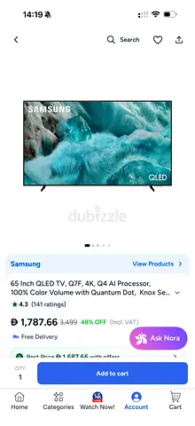 Samsung 65-inch QLED 4K TV (Q7F series) - Good Working Condition still new
