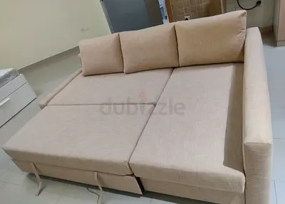 Ikea L Shape Sofa cum bed with big storage in L