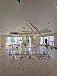 Luxury Apartment for Rent in Al Khan | Direct Sea View | 3 Bedrooms, Living Room + Maid's Room I