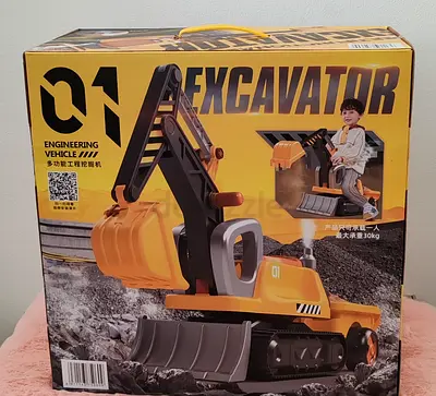Kids Remote Control Excavator Toy - Large Construction Vehicle Playset