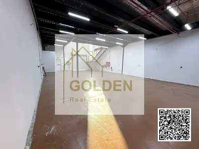 Premium 2875 sq ft shabra on Al Jurf main road with mezzanine, parking and 25 kW power, ideal for workshop or industrial use.