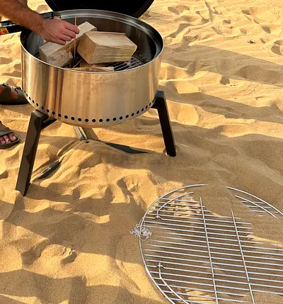 Solo Stove Portable Stainless Steel BBQ - great for Camping in the desert