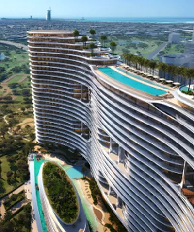 شقة غرفة نوم واحدة في Binghatti Aquarise بإطلالة المرافق والجيم وعلى الشارع الرئيسي ومساحة 823 قدم مربع بسعر مميز في دبي