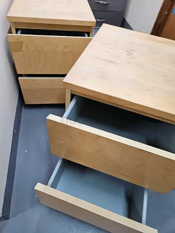 Set of 2 Light Brown Side Tables at give away price