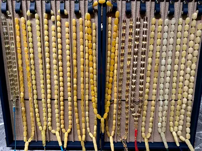 Collection of amber Misbaha/Prayer beads مسابيح كهرمان