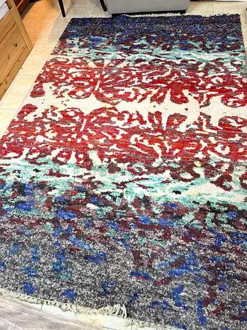 Colorful Abstract Pattern Area Rug - Good Used Condition