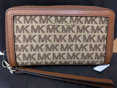 MK long wallet with phone compartment