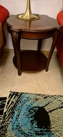 Pair of Homecentre round Side Table with lower shelf