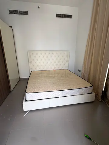 Queen bed frame with mattress
