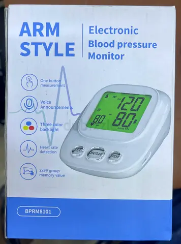 Arm-Style Electronic Blood Pressure Monitor (BPRM8101) - rechargeable