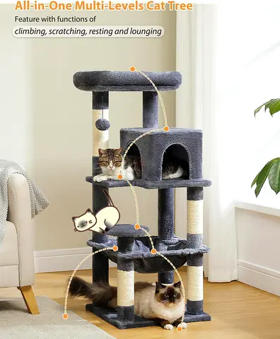 116 cm Tall Cat Tree for Indoor Cats