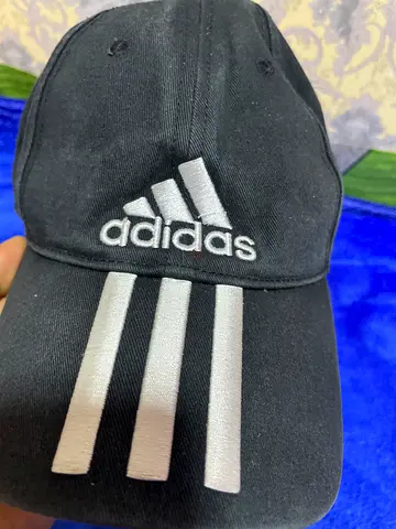 Black Adidas Baseball Cap with White Logo - Good Condition