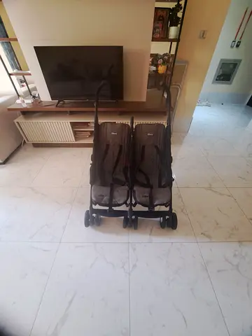 Double Side-by-Side Stroller - Lightweight Twin Pram