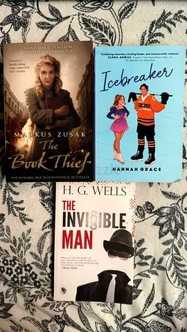 3 Paperback Novels - The Book Thief; Icebreaker; The Invisible Man