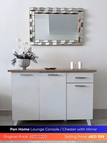 White Lounge Console / Sideboard - Good Condition