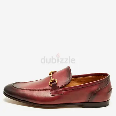AUTHENTIC Gucci Jordaan Size 40.5 Brown Two-Tone Leather Loafers